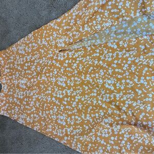 SHEIN Orange and White Patterned Skirt